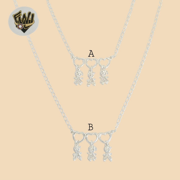 (2-66073) 925 Sterling Silver - 1.5mm Kids Charms Necklace - 16