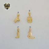 (1-2111) Gold Laminate - Cowboy Pendants - BGF