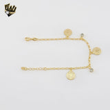 (1-0844) Gold Laminate -Saint Benedict Bracelet - 7" - BGF