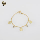 (1-0844) Gold Laminate -Saint Benedict Bracelet - 7" - BGF