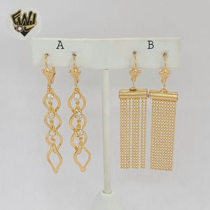 (1-1244) Gold Laminate - Dangle Earrings - BGF