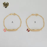 (1-0976) Gold Laminate - 2.5mm Figaro Link Kids Bracelet -6" - BGF