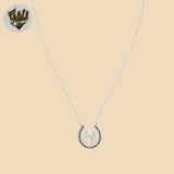 (2-66123) 925 Sterling Silver - 1.5mm Horseshoe Necklace - 16"
