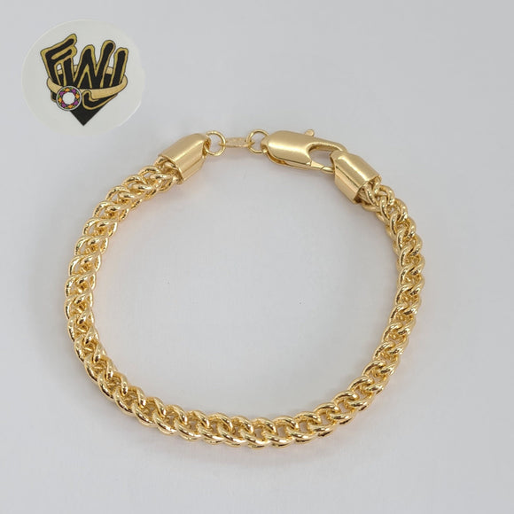 (1-0769) Gold Laminate - 5.5mm Alternative Curb Bracelet - 7