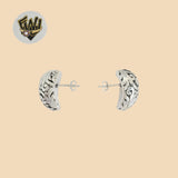 (2-3350) 925 Sterling Silver - Chunky Stud Earrings.