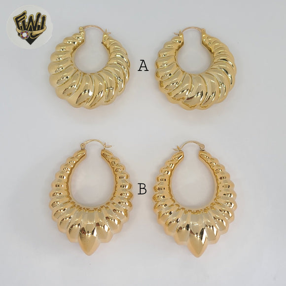 (1-2755-4) Gold Laminate - Chunky Hoops - BGO