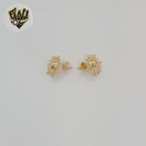 (1-1205-3) Laminado de Oro - Aretes Sol - BGF