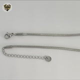 (4-7026) Stainless Steel - 2.5mm Lariat Necklace  .