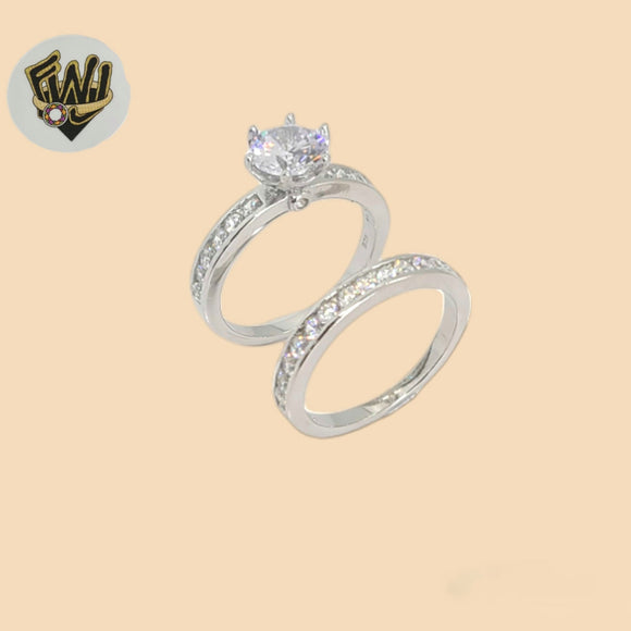 (2-5253-1) 925 Sterling Silver - Wedding Zircon Ring.