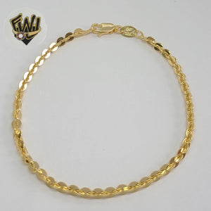 (1-0699-1) Gold Laminate - 3.5mm Circle Link Bracelet - BGF