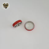 (4-0078) Acero inoxidable - Anillo para hombre con circonitas talladas.