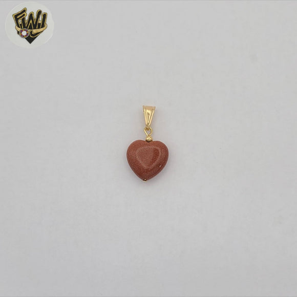 (1-2335-3) Gold Laminate - Venturina Heart Pendant - BGF