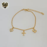 (1-0775) Gold Laminate - 7mm Travel Bracelet - 7" - BGF