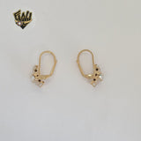 (1-1195-3) Gold Laminate -  Zircon Earrings - BGO