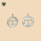 (2-1284) 925 Sterling Silver - Girl and Boy Pendants.