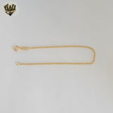 (1-0414) Gold Laminate - 1.5mm Rope Link Bracelet - BGF