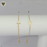 (MBRA-25) Gold Laminate -  Adjustable Bracelet - BGF