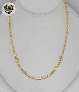 (1-6369) Laminado de Oro - Collar Doble Eslabón - BGF