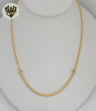 (1-6369) Gold Laminate - Double Link Necklace - BGF