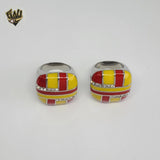 (4-0078) Acero inoxidable - Anillo para hombre con circonitas talladas.