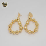 (1-1219) Gold Laminate - Balls Dangle Earrings - BGF