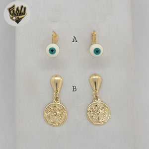 (1-1153) Gold Laminate Earrings - BGF