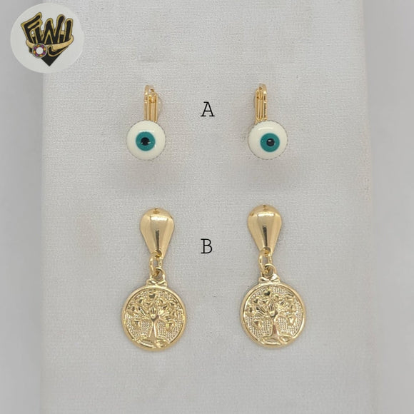 (1-1153) Gold Laminate Earrings - BGF