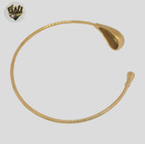 (4-7128) Collar de acero inoxidable con forma de lágrima de 4 mm.