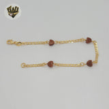 (1-0739) Gold Laminate - Venturina Heart Bracelet - 7.5" - BGF