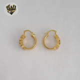 (1-2942) Gold Laminate - Multicolor Zircon Hoops - BGO