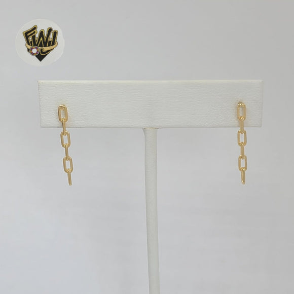 (1-1127-5) Laminado de oro - Pendientes colgantes con clip de papel - BGF