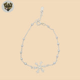 (2-0430) Plata de Ley 925 - Pulsera Ajustable Estrella de 2mm.