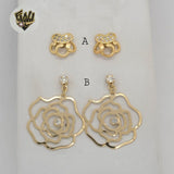 (1-1174-1) Gold Laminate - Long Earrings - BGF
