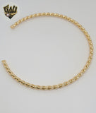 (1-6294-A) Laminado de oro - Collar de alambre abierto retorcido - BGF