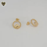 (1-1108-3) Laminado de Oro - Aretes Estrella - BGF