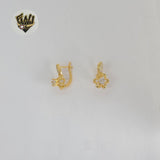 (1-2677-1) Gold Laminate - Flower Hoops - BGO