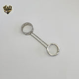 (4-0078) Acero inoxidable - Anillo para hombre con circonitas talladas.