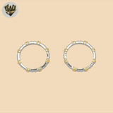 (2-5112) Plata de Ley 925 - Anillo Dos Tonos Circonitas