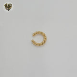 (1-2649-4) Gold Laminate - Twisted Cuff Earrings - BGF