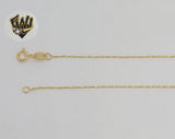 (1-1613) Laminado de oro - Cadena de eslabones alternativos de 0,8 mm - BGF