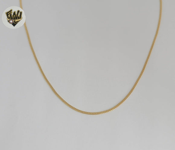 (1-1854) Gold Laminate - 1.5mm Flat Curb Link Chain - BGF