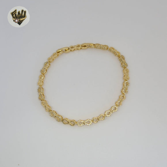 (1-60085) Laminado de oro - Brazalete de circonitas de 5 mm - BGO
