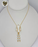 (1-6279) Gold Laminate - Adjustable Zircon Necklace - BGF