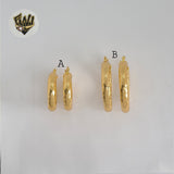 (1-2720-1) Gold Laminate - Carved Hoops - BGO