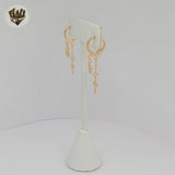 (1-2603-2) Laminado de Oro - Aros con Dijes Religiosos - BGF