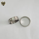 (4-0014-1) Stainless Steel - Zircon Ring.