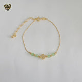 (1-0791) Gold Laminate - Four Leaf Bracelet - 7" - BGF