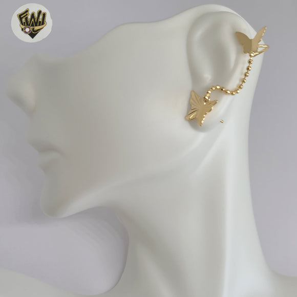 (1-1238-5) Gold Laminate - Butterfly Earrings - BGF