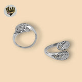 (2-5048) 925 Sterling Silver - Adjustable Carved Ring.