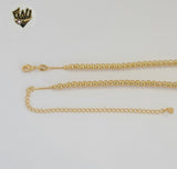 (1-6036) Gold Laminate - 4mm Beads Necklace - BGF